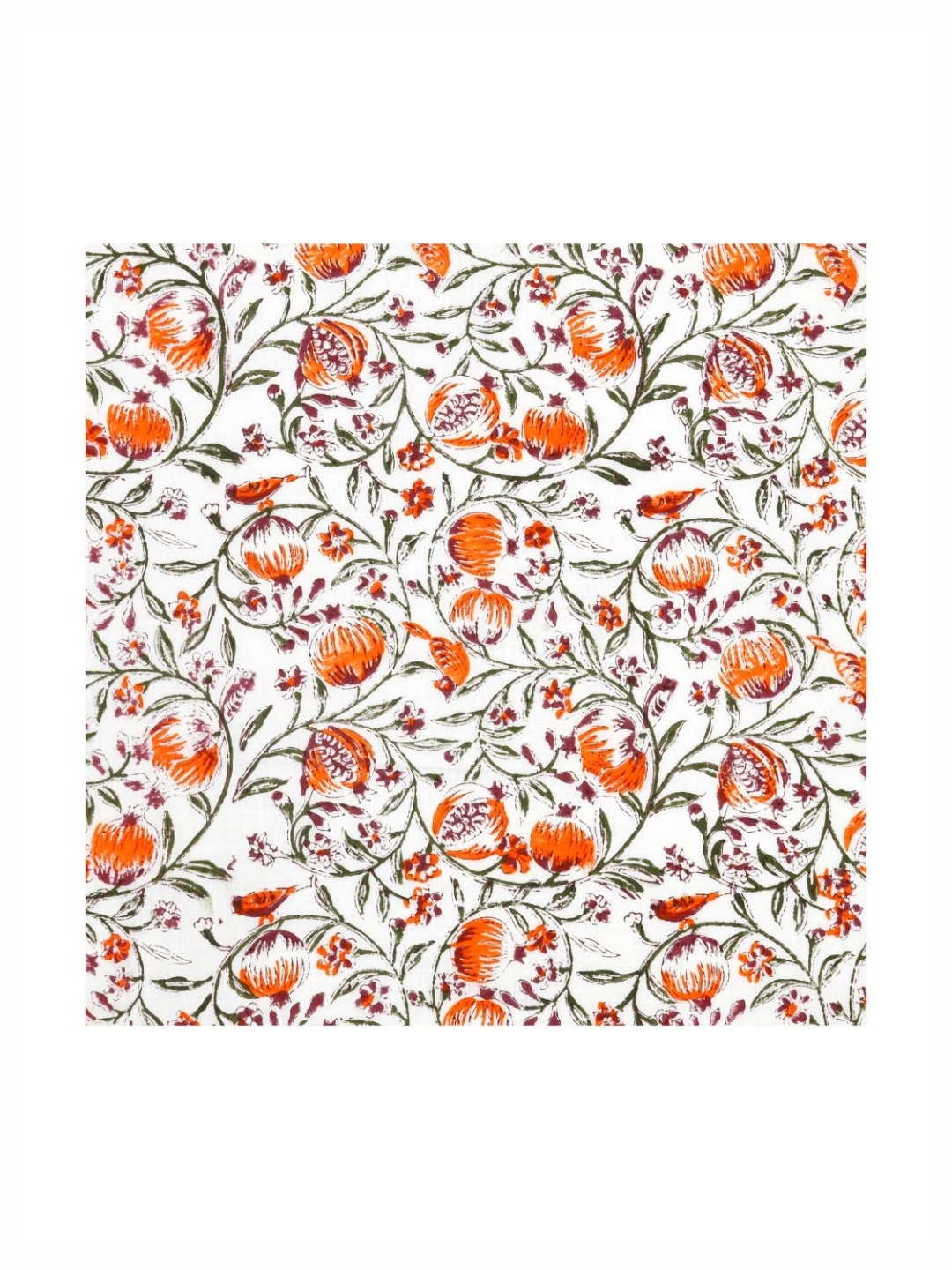 

Plarsh Comfort White & Orange Set of 5 Ethnic Motifs Square Cushion Covers