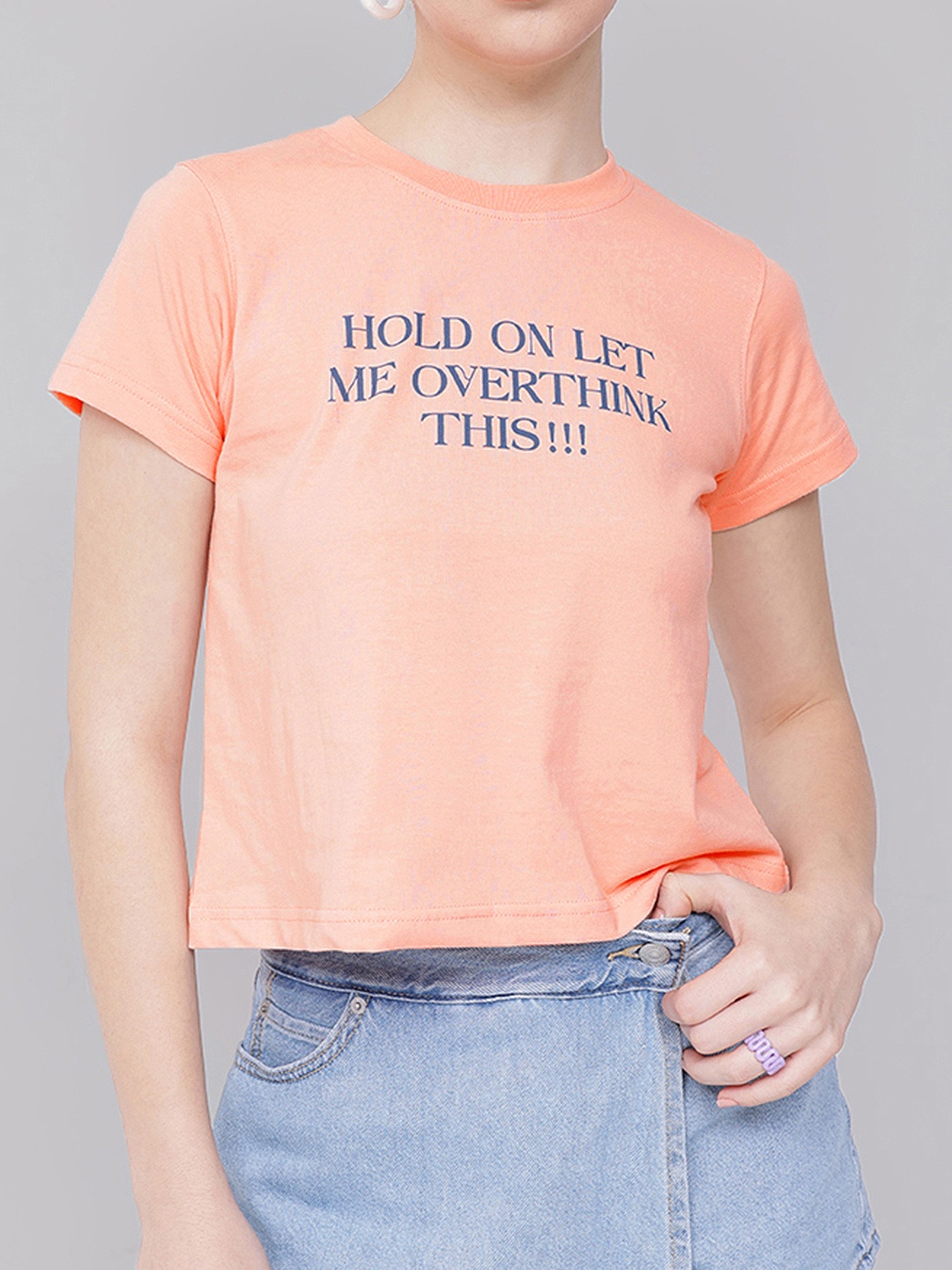 

DressBerry Comfy Core Slogan Tee, Peach