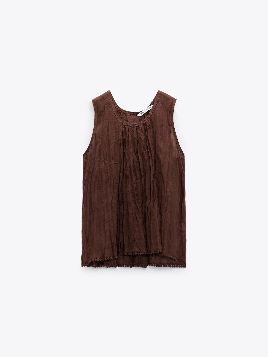 

ZARA Women Burgundy Tops