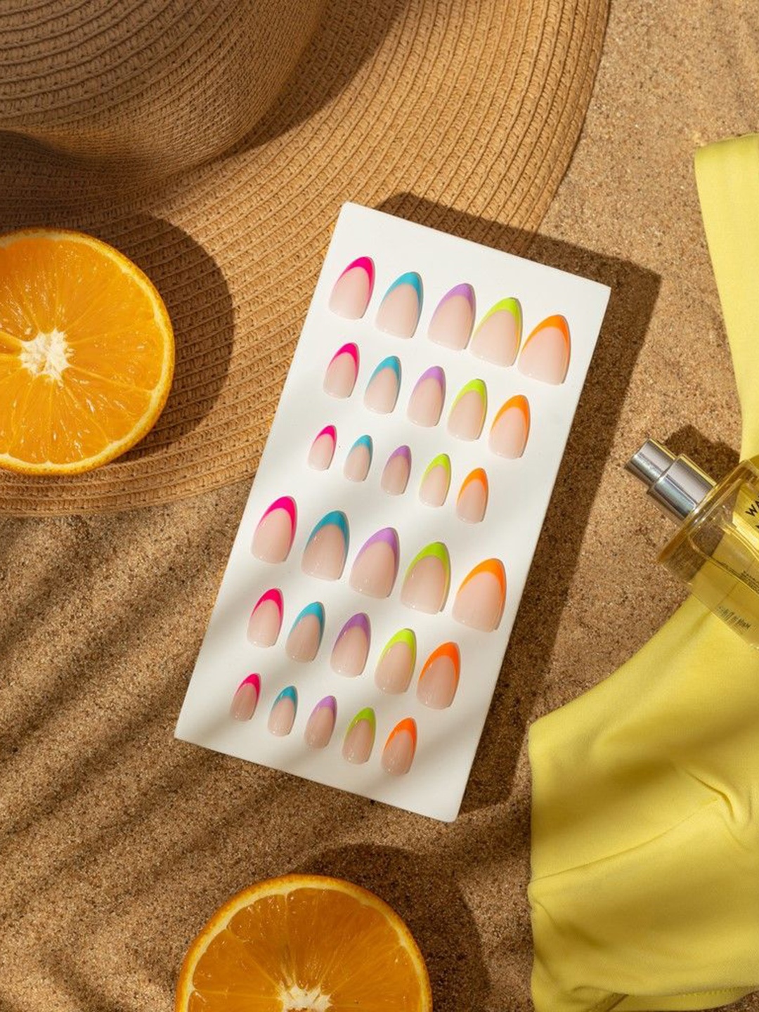 

Pep Nails Tip Design Soft Gel Artificial Press On Nails - 30 Pcs, Multi