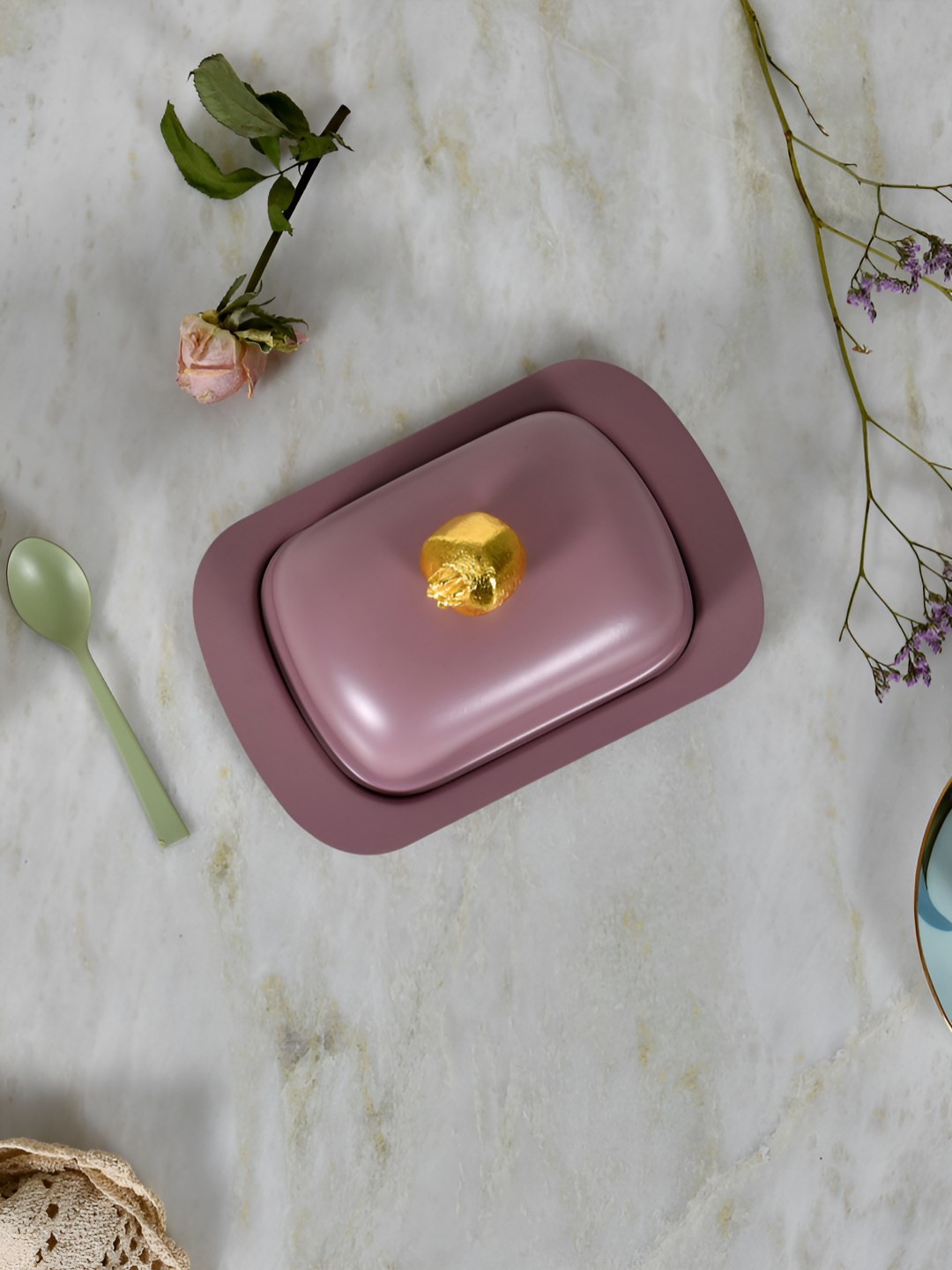 

Living With Elan Purple 2024 Alloy Steel 1 Pieces Easy to Clean Food Platter
