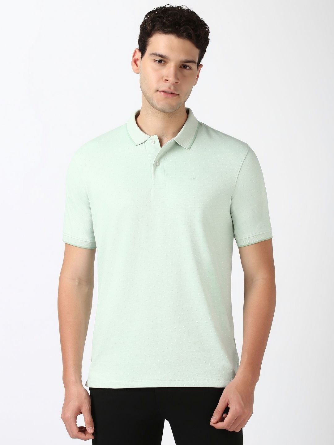 

Peter England Men Conversational Printed Polo Collar Cotton T-shirt, Green