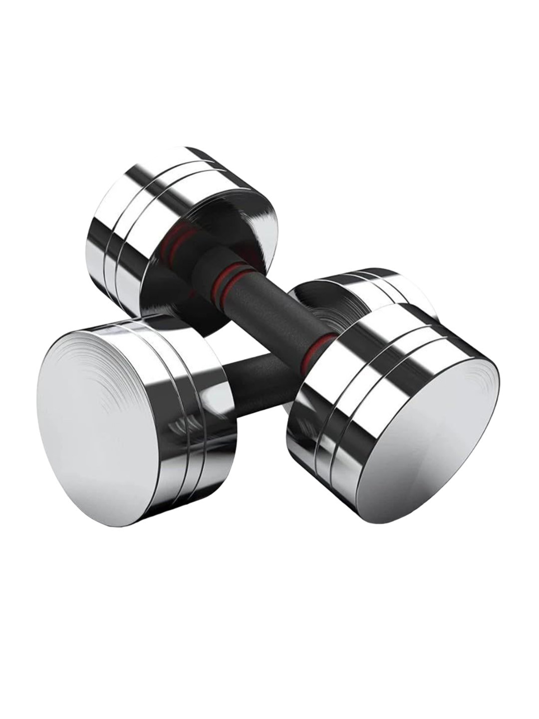 

HackerX Set Of 2 Steel Dumbbells - 2.5 Kg Each, Silver