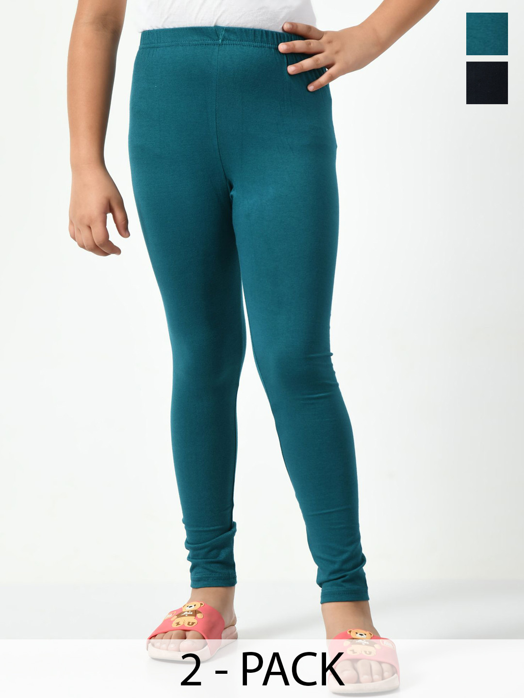 

KAYU Girls Pack Of 2 Ankle Length Leggings, Blue