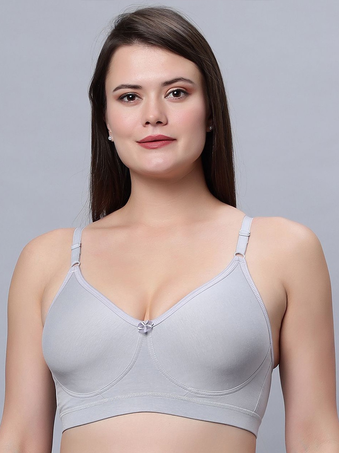 

In Care Full Coverage Non Padded Push-Up Bra, Grey