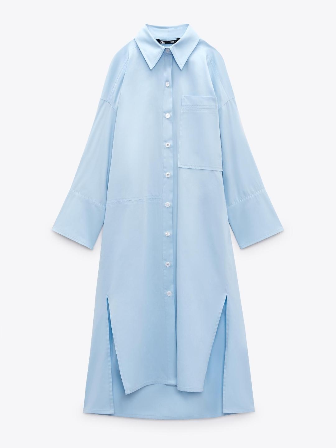 

ZARA Women Blue Dress