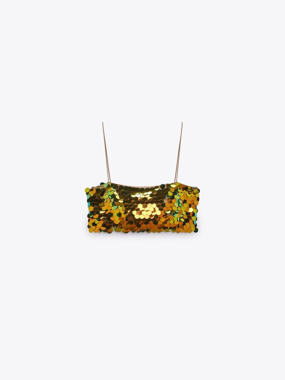 

ZARA Women Gold Top