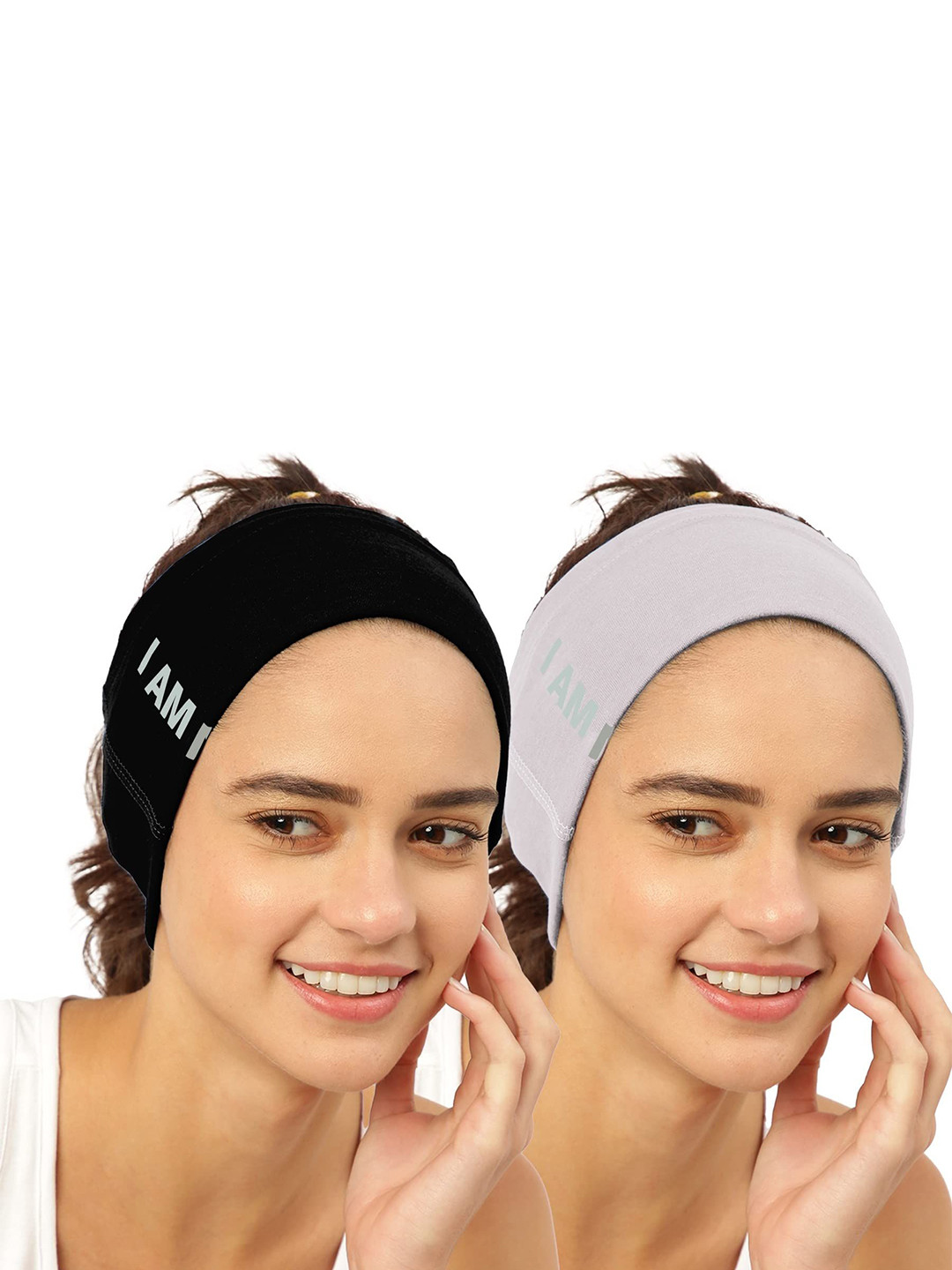 

FREECULTR Pack Of 2 Unisex Bandana Headband, Black