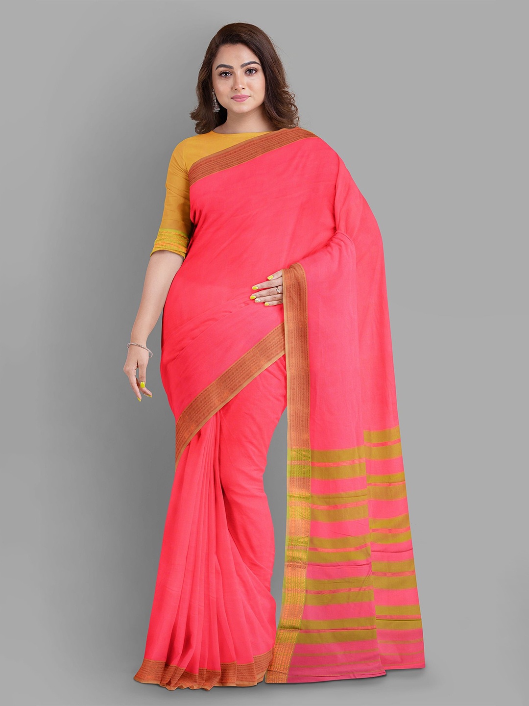 

The Chennai Silks Zari Banarasi Saree, Peach