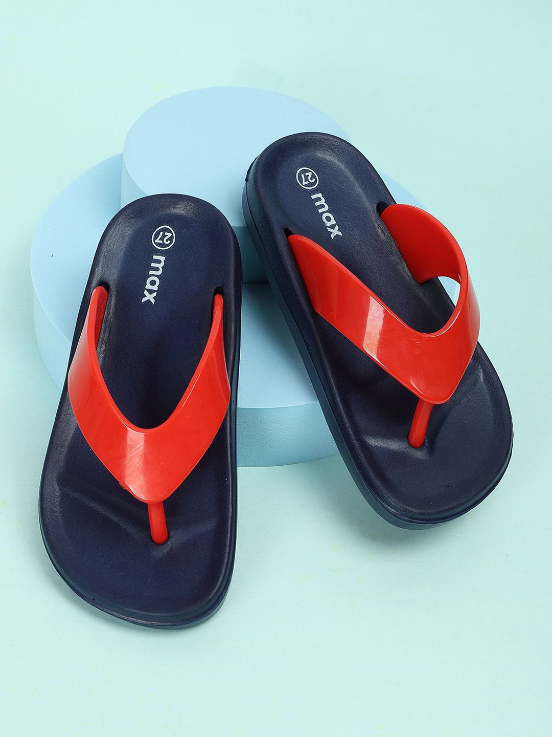 

Max Boys casual solid Thong Flip-Flops, Navy blue