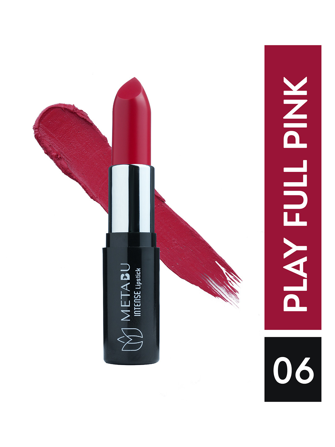 

METABU Intense Bullet Lipstick With Jojoba Oil- 4.2g- 06 Playfull Pink, Red