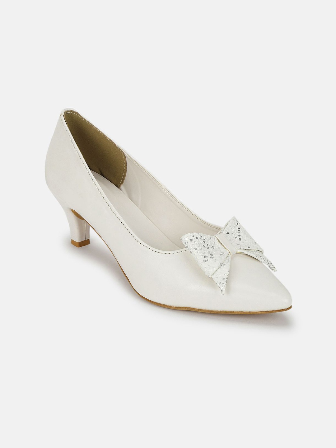 

Marc Loire Women Work Closed Back Pumps Block Heel, White
