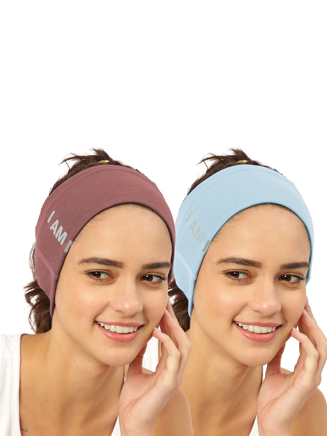 

FREECULTR Unisex Pack Of 2 Printed Bandana Headband, Peach