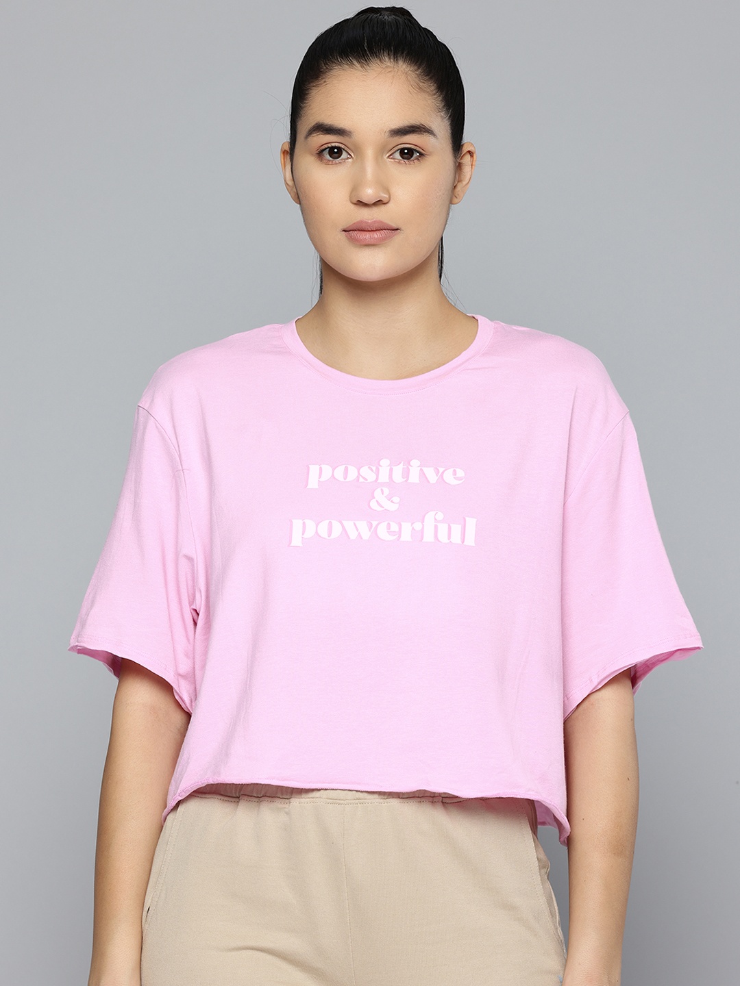 

Domyos By Decathlon Printed Boxy Training T-shirt, Pink