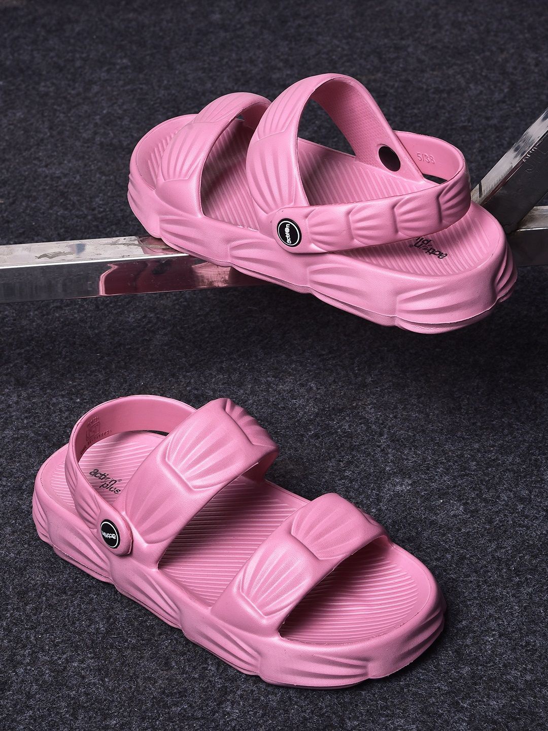 

Action EVA Flotter Women Textured Casual Open Toe Flats, Pink
