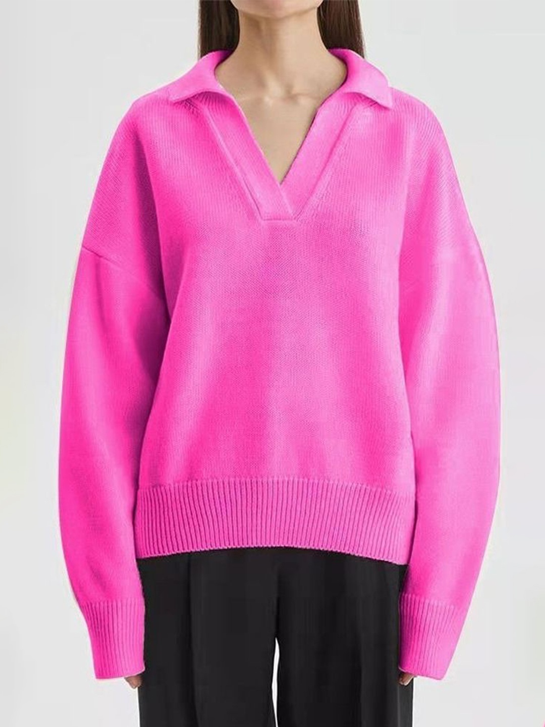 

LULU & SKY Women Solid Cotton Sweatshirt, Pink