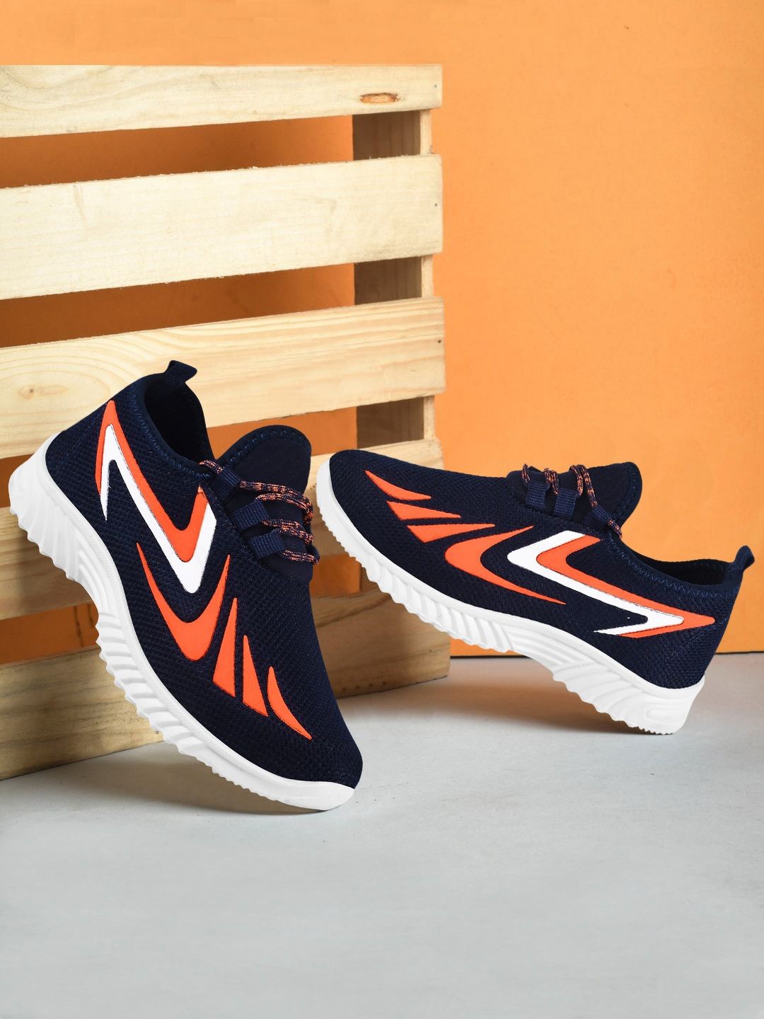 

BAESD Boys Printed Lace-Ups Sneakers, Navy blue