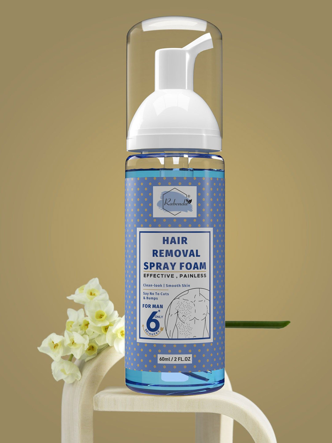 

Rabenda Hair Removal Spray Foam - 60 ml, Blue