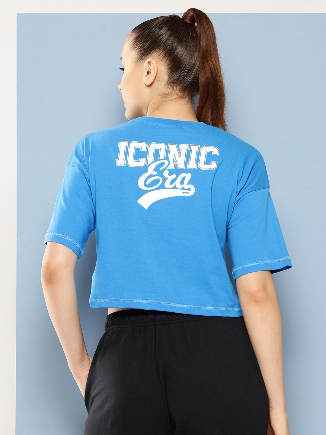 

Slazenger Typography Print Pure Cotton Boxy T-shirt, Blue