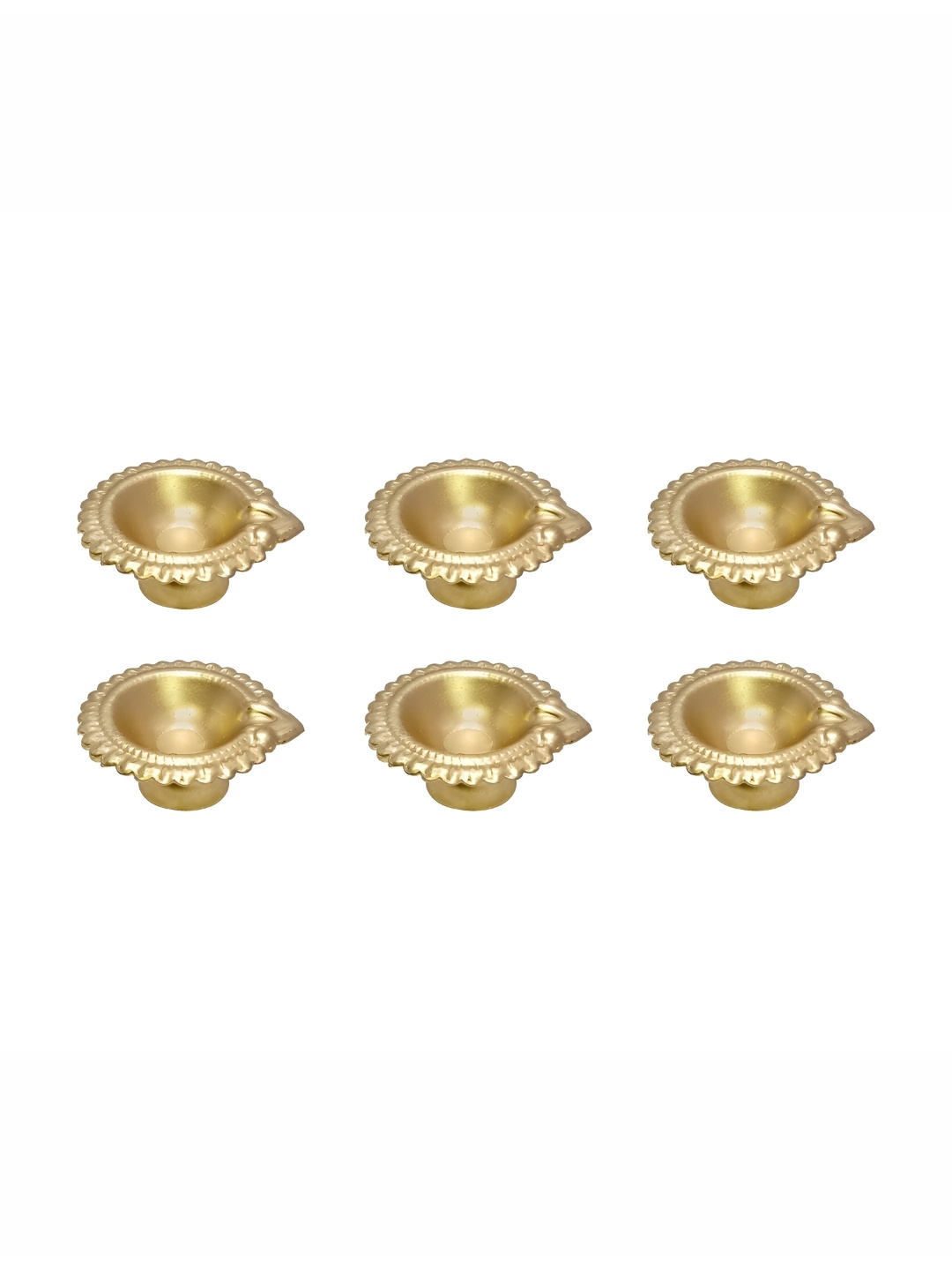 

Extreme Karigari 6 Pieces Textured Metal Diyas, Gold