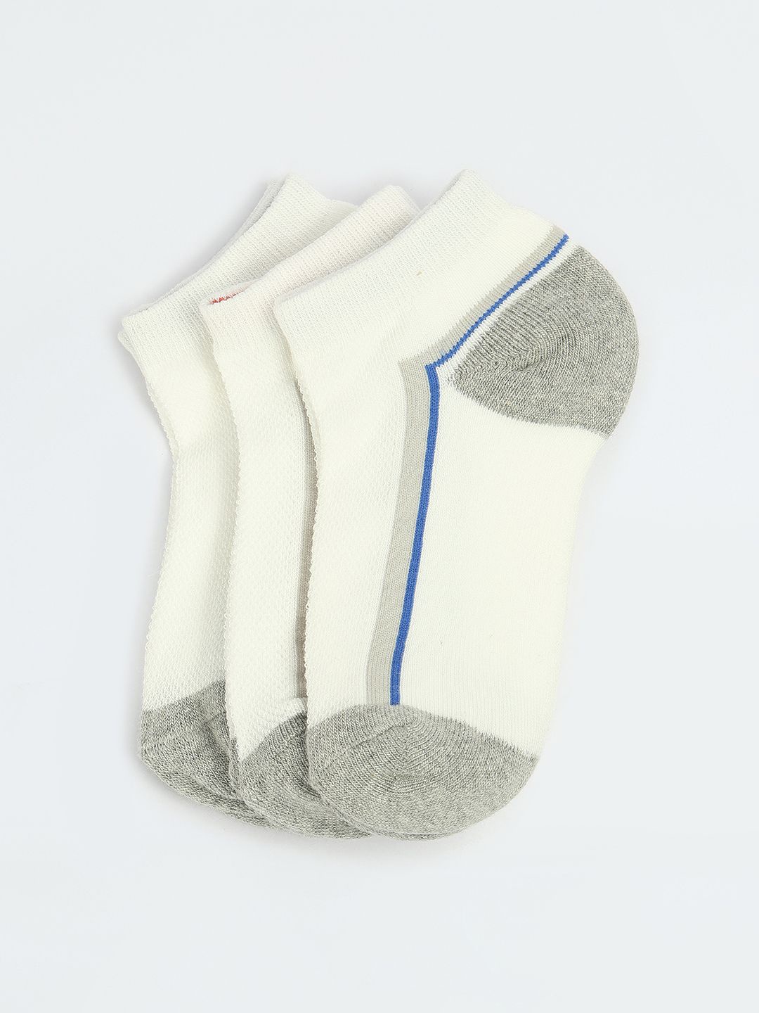 

max Boys Pack Of 3 Ankle-Length Socks, White