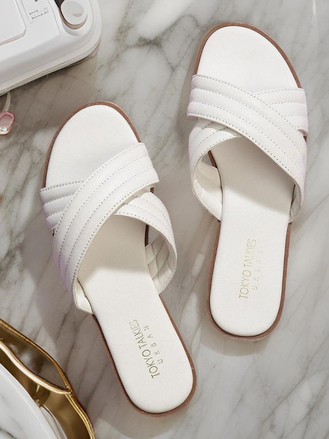 

Tokyo Talkies Women Mules Open Toe Flats, White