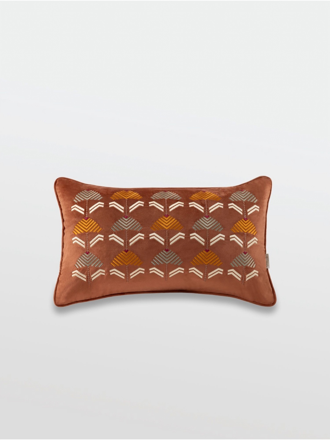 

Mirooh Rust Printed Velvet Filled Cushion