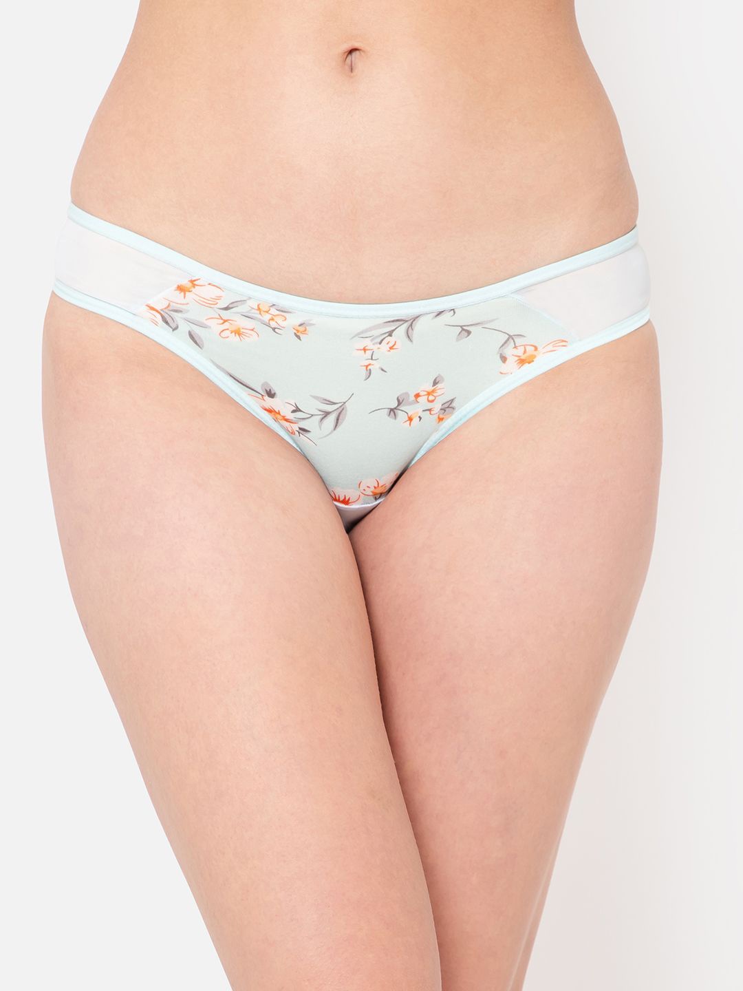 

Clovia Women Floral Printed Bikini Briefs, Blue