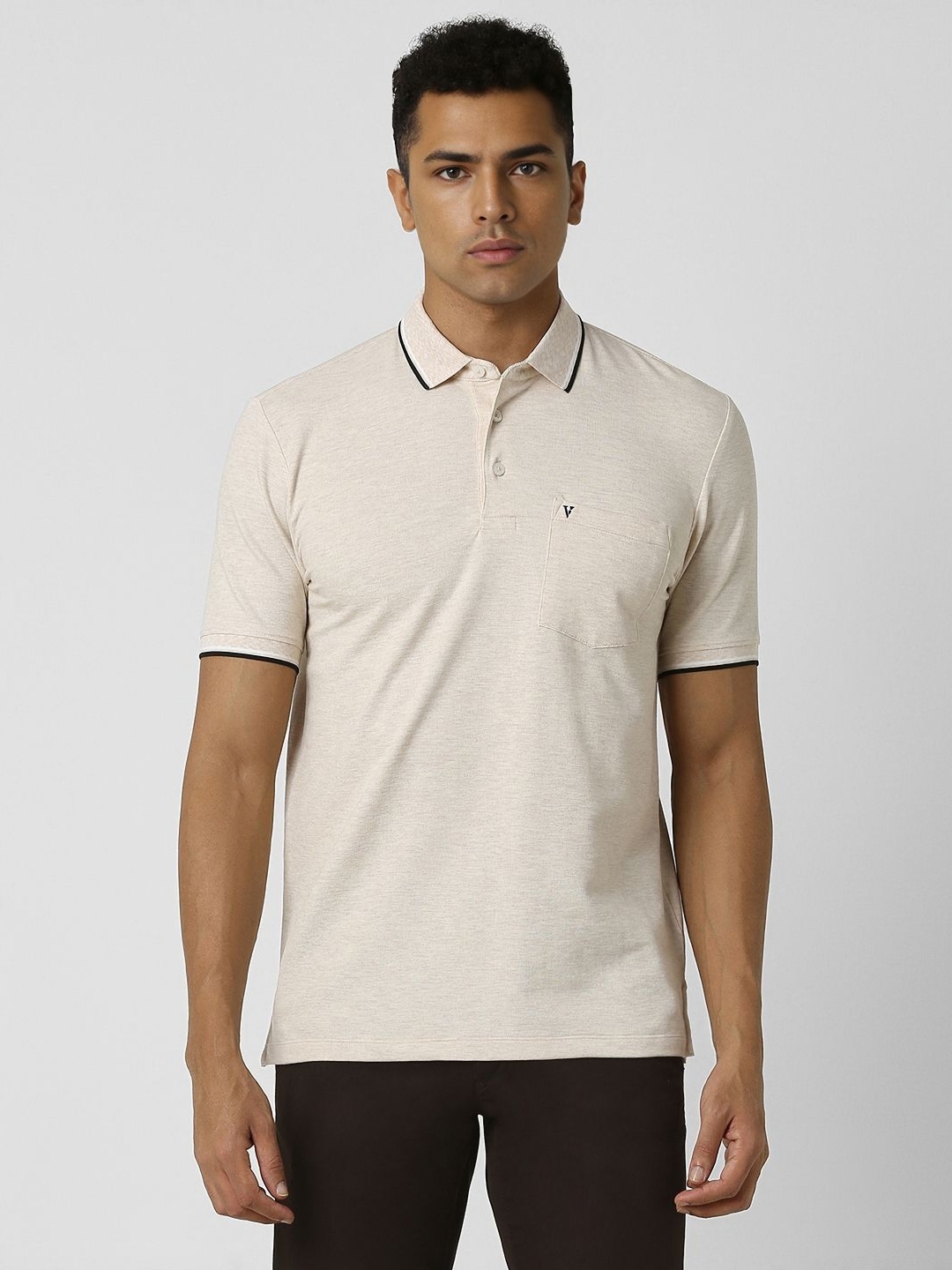 

Van Heusen Sport Men Solid Polo Collar T-shirt, Beige