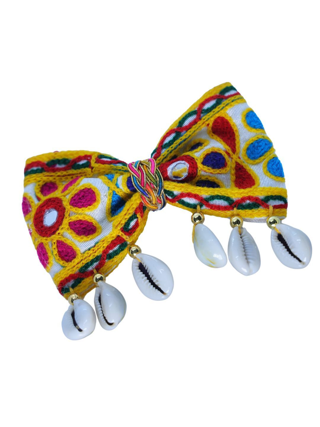 

Arendelle Women Embellished French Barrette Navratri 2024 Collection, Yellow