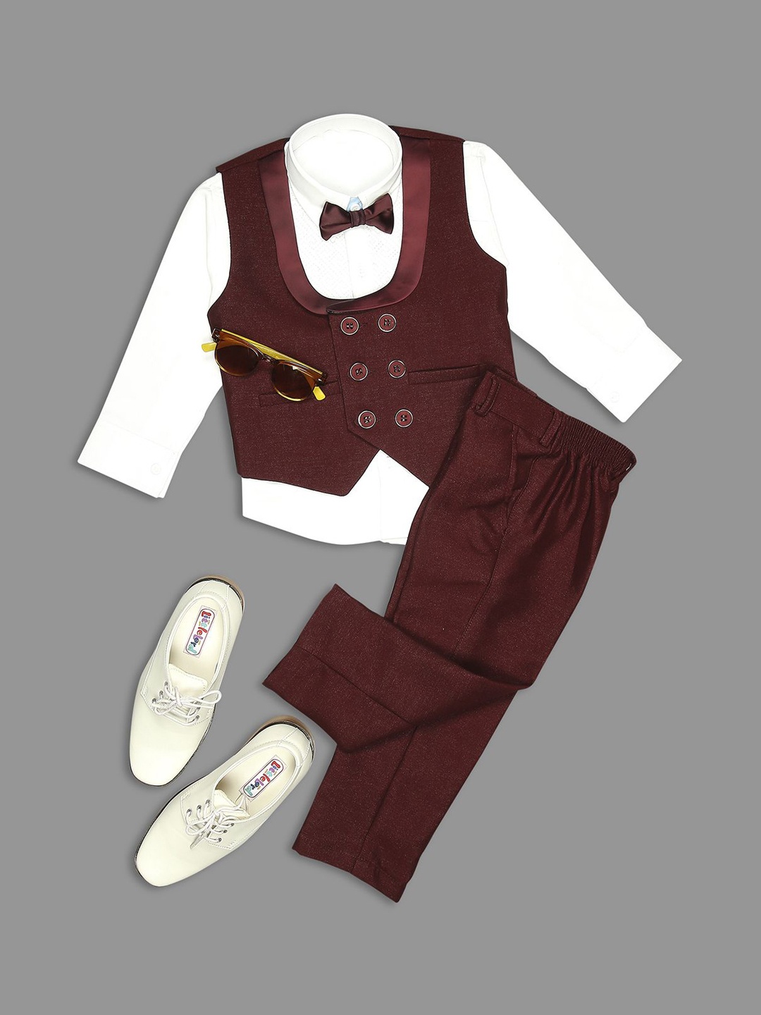 

YK Infant Boys Four Piece Suit, Maroon