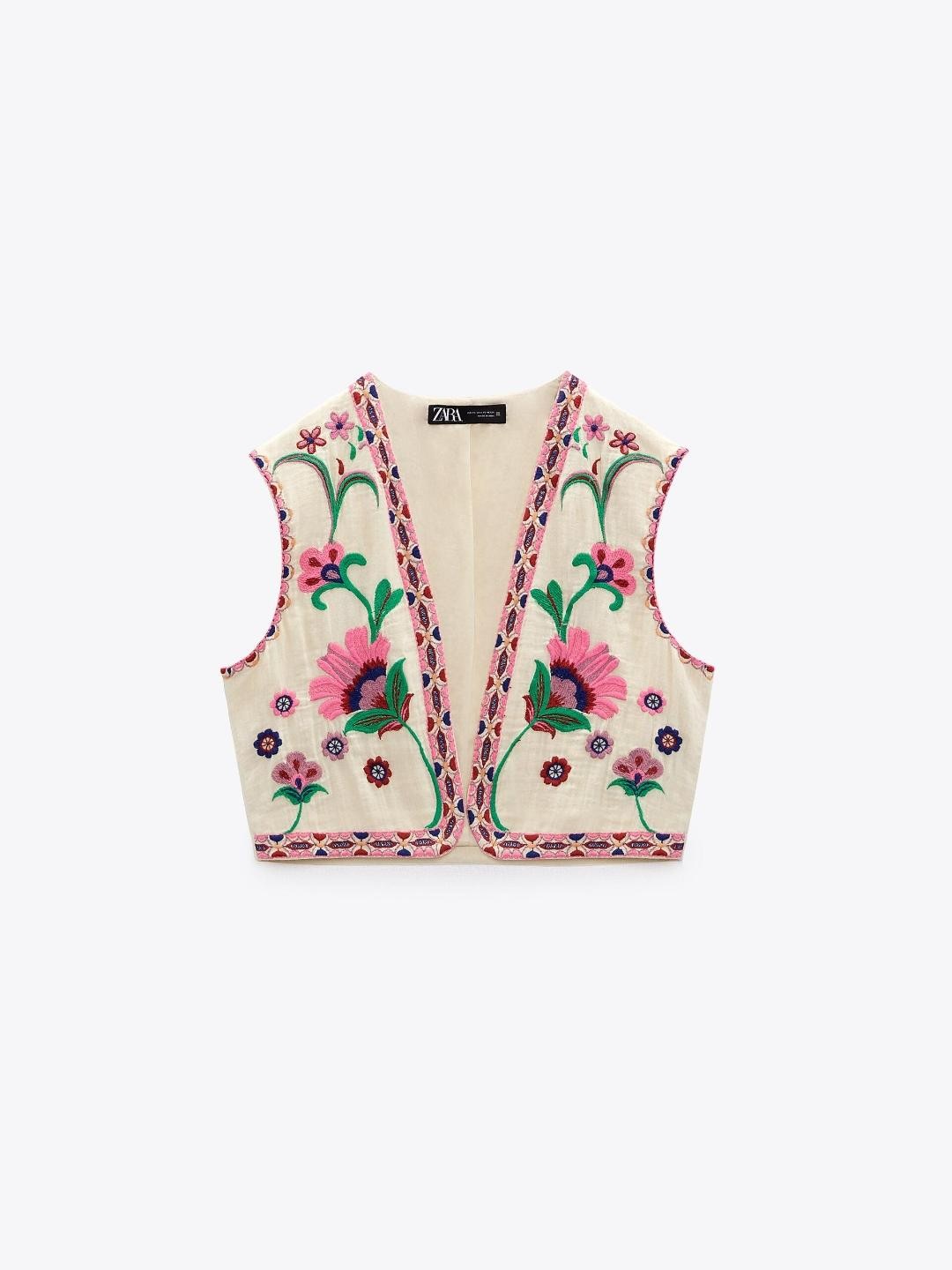 

ZARA Women Beige Waistcoat