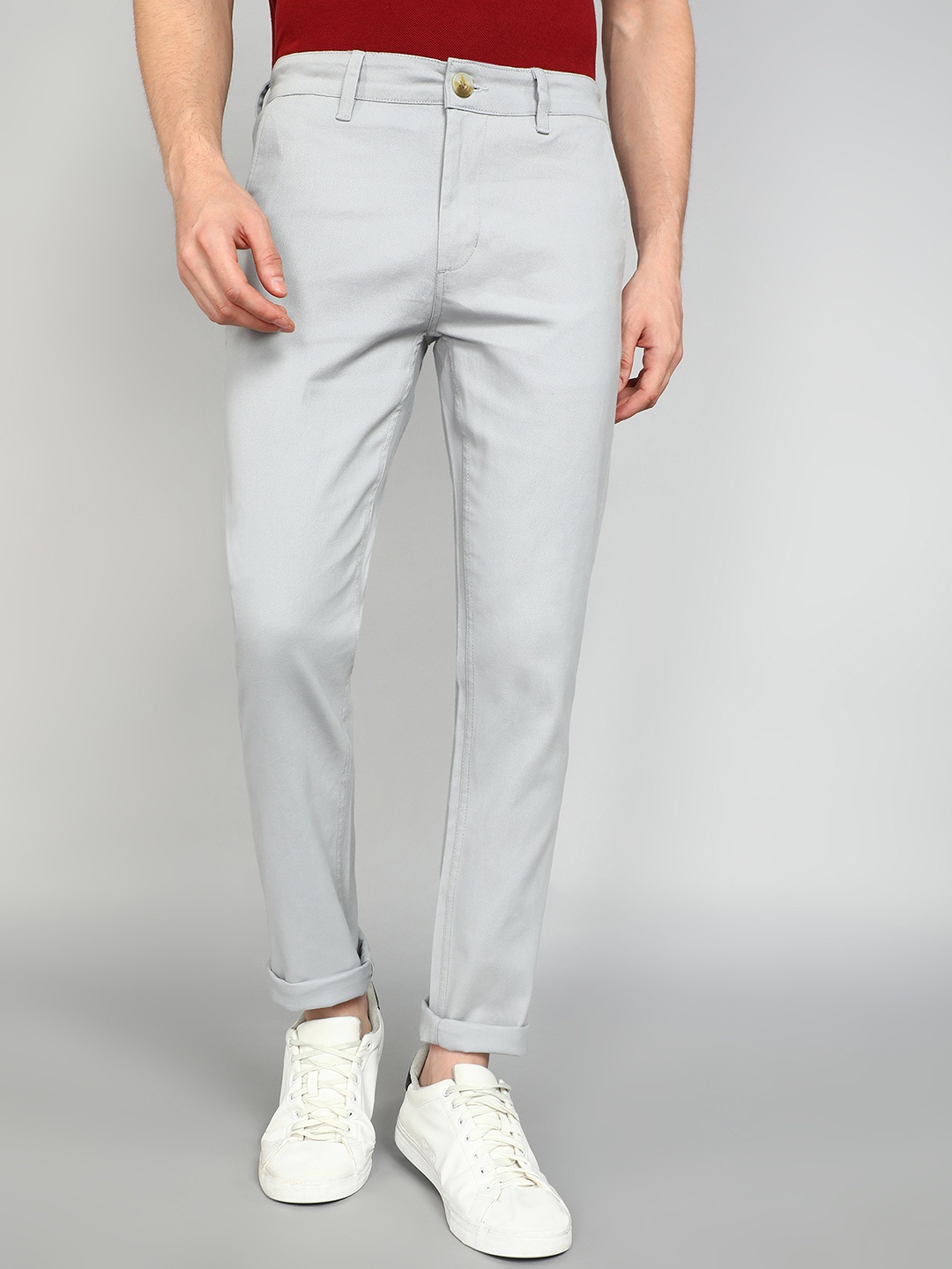 

WROGN Men Slim Fit Chinos Trousers, Blue