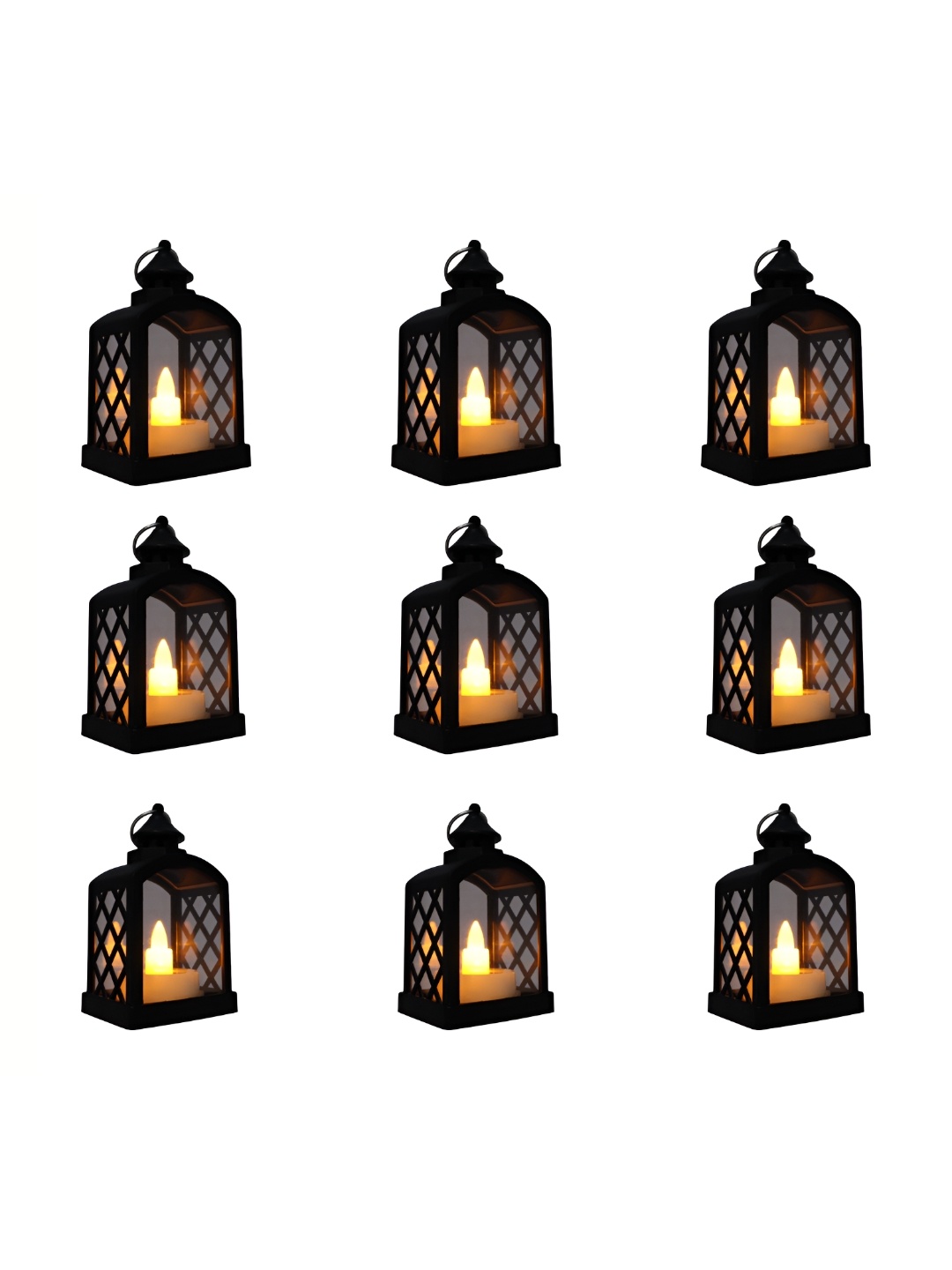 

Extreme Karigari Black 9 Pieces Metal Candle Holder