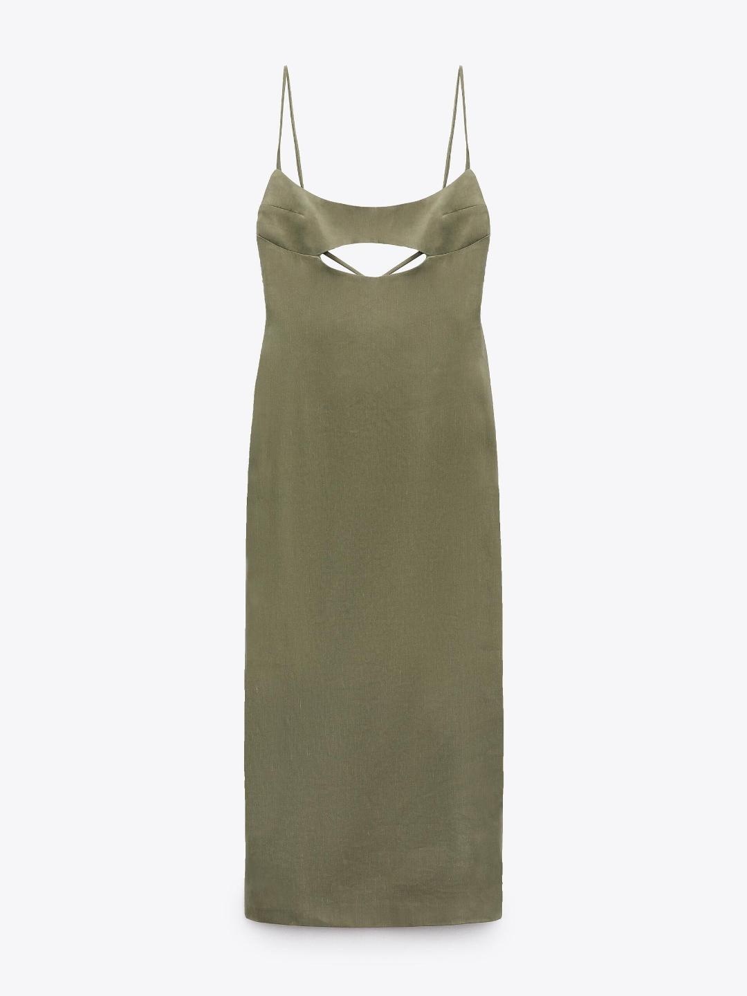 

ZARA Women Khaki Dress