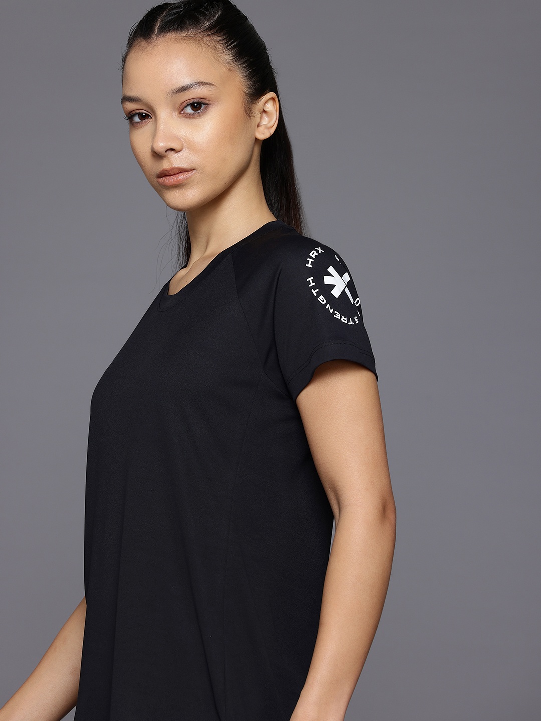 

HRX by Hrithik Roshan Rapid-Dry Training T-shirt, Black