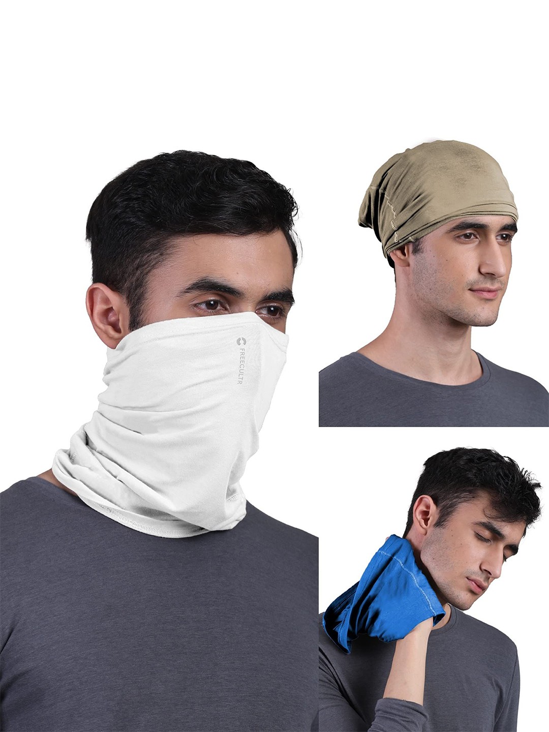 

FREECULTR Unisex Pack of 2 Bandana Headband, Beige