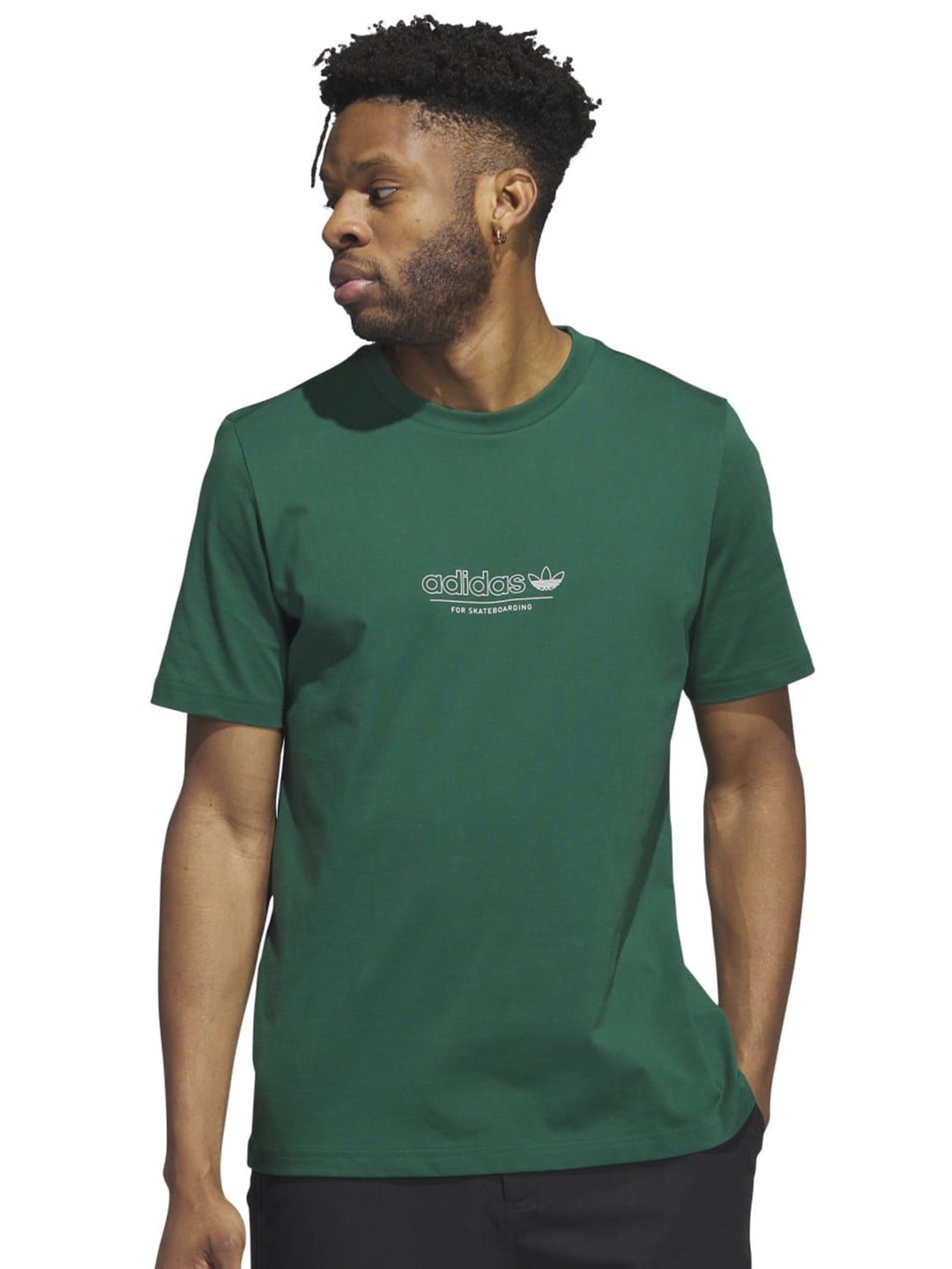 

ADIDAS Originals Men Drop-Shoulder Sleeves Pockets T-shirt, Green