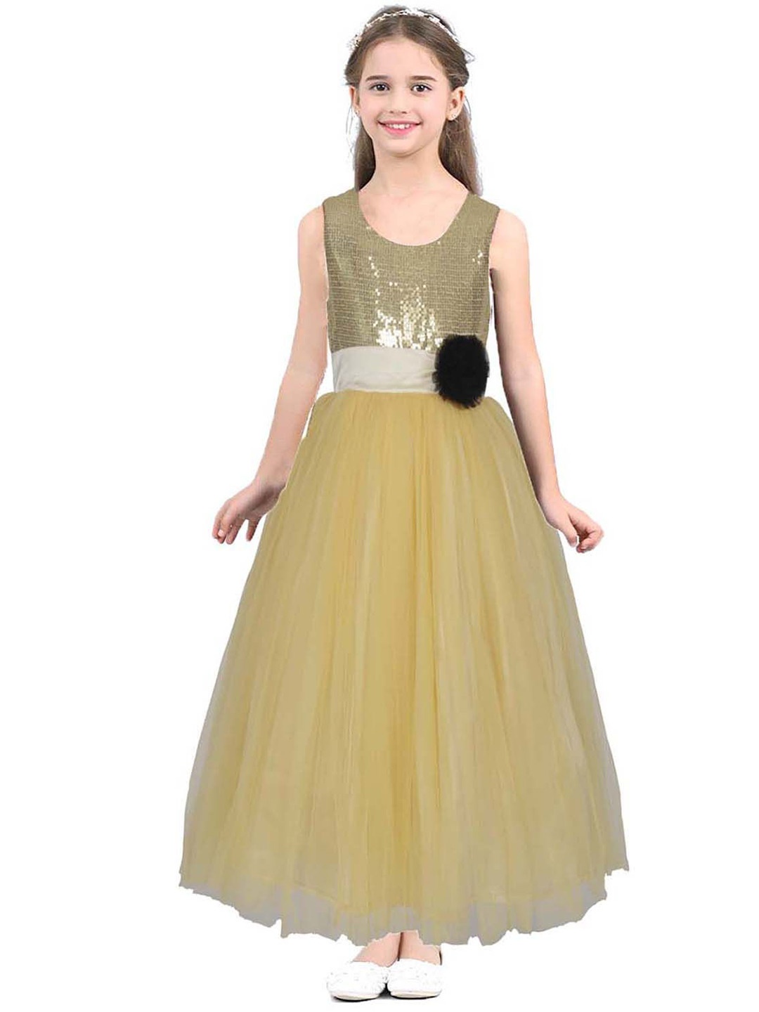 

Wish little Girls A-Line Maxi Dress, Gold