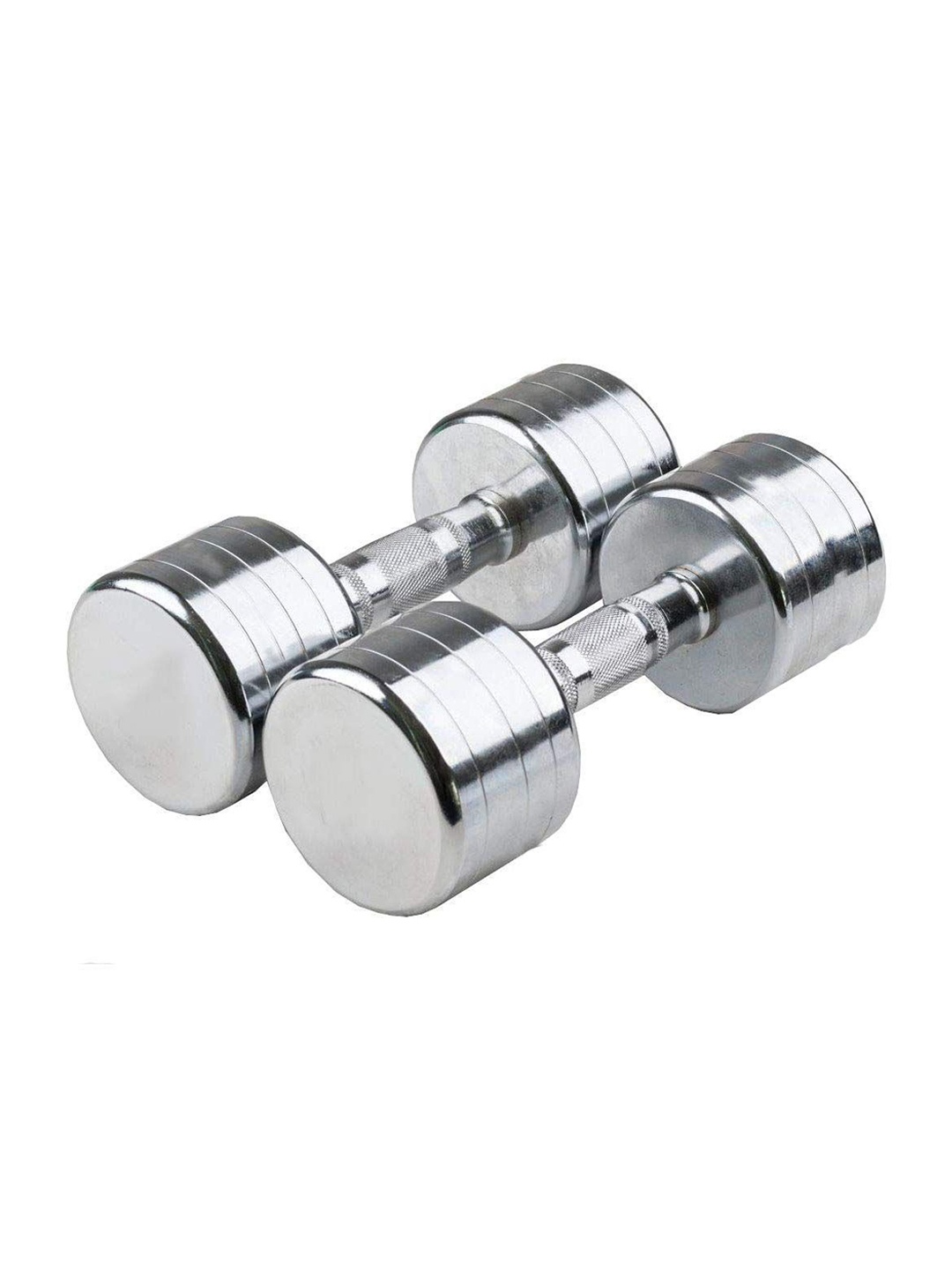 

HackerX Dumbbells Textured Workout Dumbbells, Silver