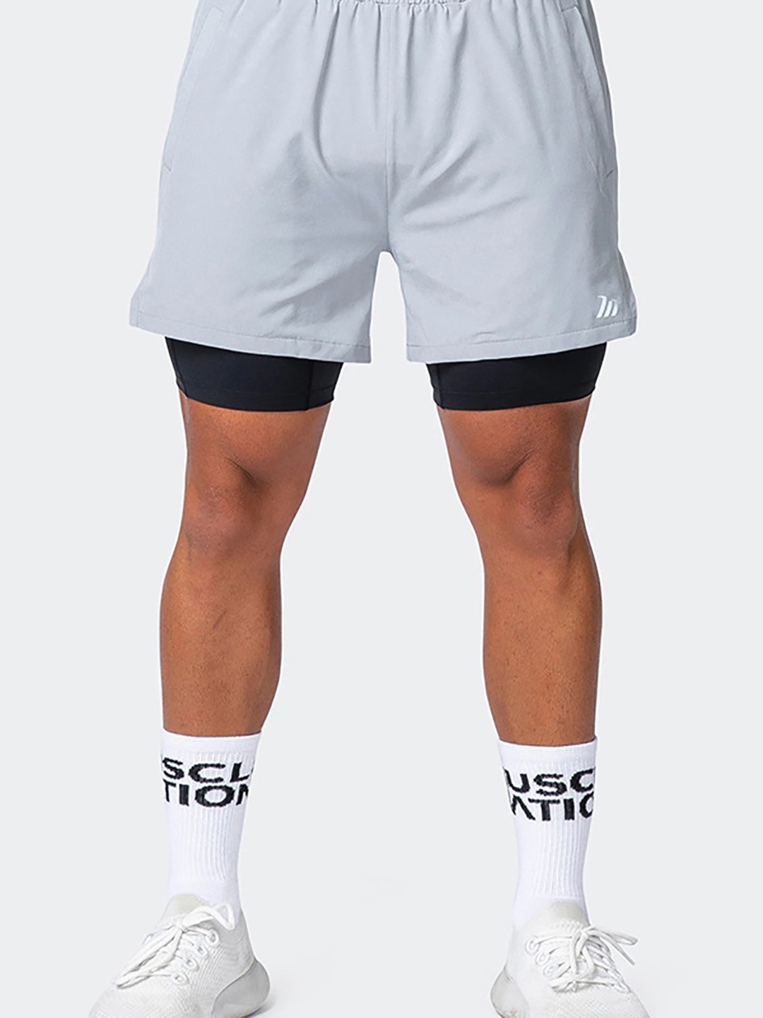 

StyleCast x Revolte Men Mid-Rise Regular Shorts, Grey