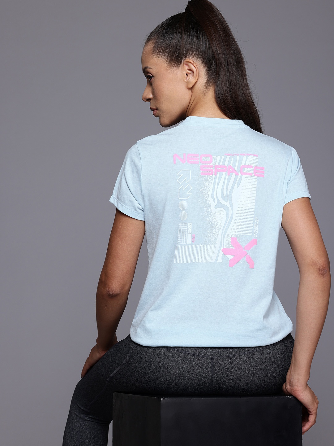 

HRX by Hrithik Roshan Printed Lifestyle T-shirt, Blue