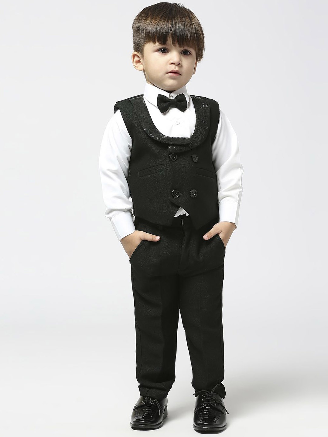 

YK Infant Boys Double-Breasted 4-Piece Casual Suit, Green