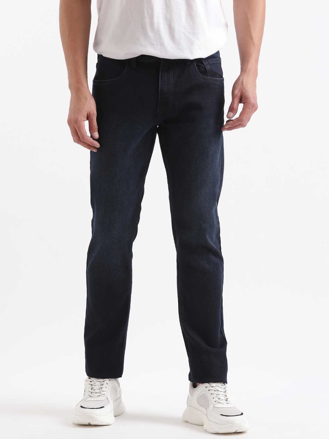 

WROGN Men Classic Cotton Regular Fit Jeans, Blue