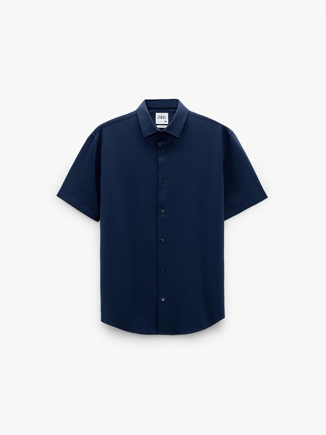 

ZARA Men Shirts, Navy blue