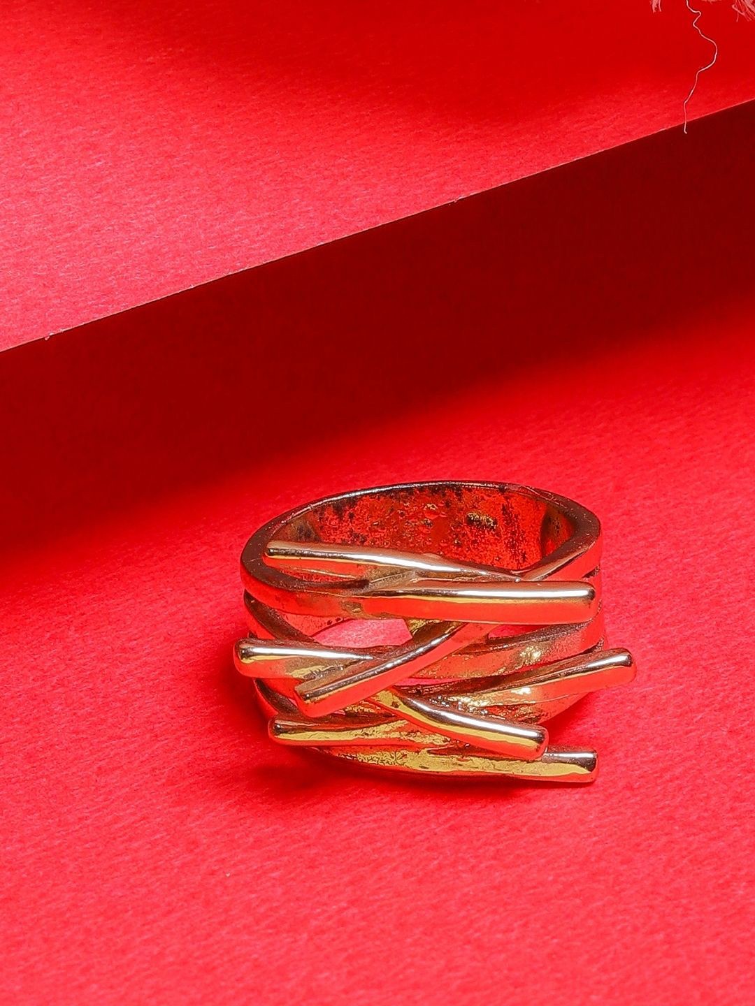 

KPOP Gold-Plated Adjustable Finger Ring