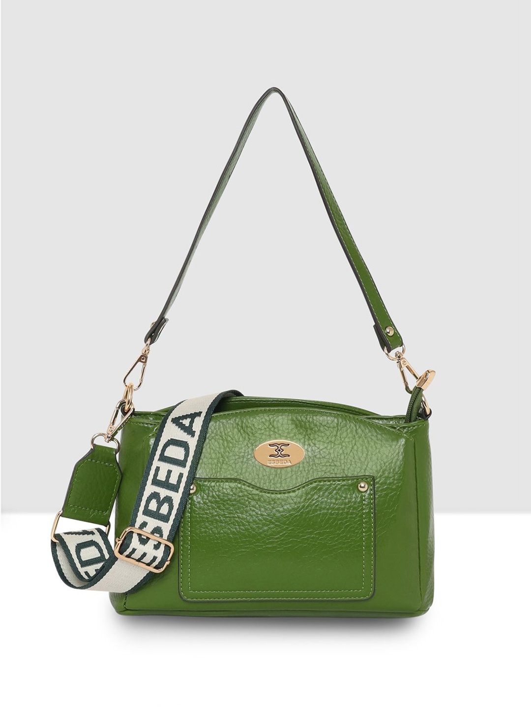 

ESBEDA Women Textured Swagger Sling Bag, Green