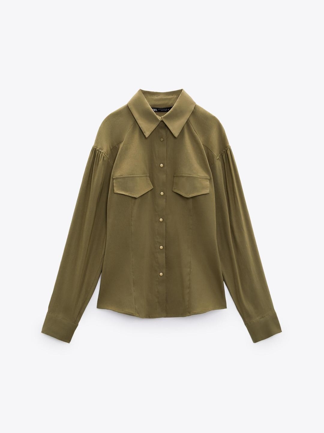 

ZARA Women Shirts, Khaki