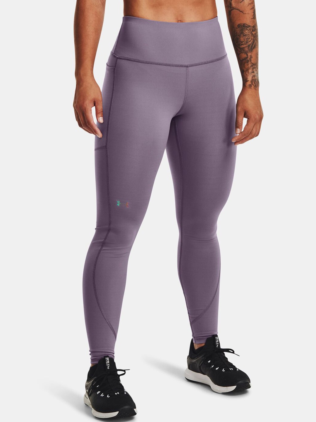 

UNDER ARMOUR Women Rush Ankle Length Tights, Purple