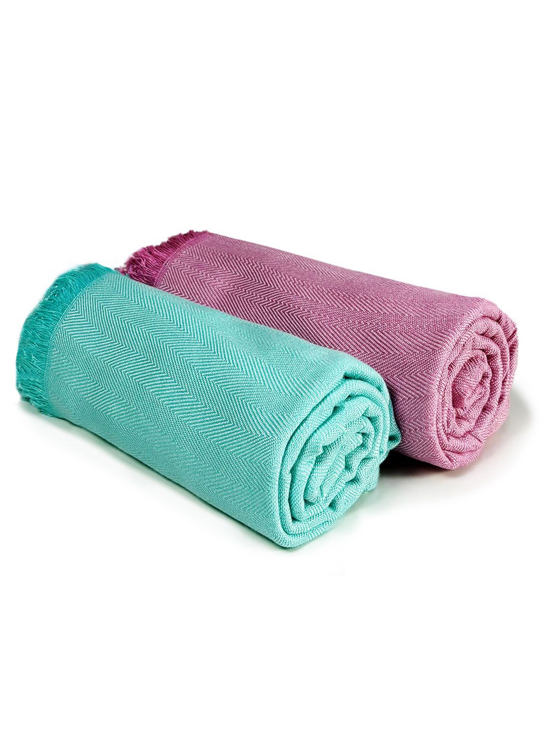

Heelium Teal & Peach 2 Pieces Bamboo 250 GSM Super Soft & Quick Drying Bath Towels